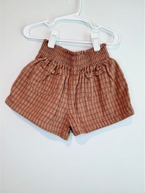 Easy Peasy Girls Brown Checkered Shorts Size 3T